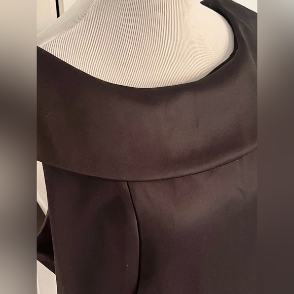 Neiman Marcus Women’s Black Floral Evening Cocktail Dress  US 12 A line - Picture 6 of 10